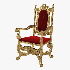 3D model english 1680 classic throne