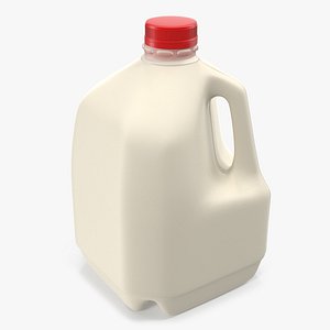 3d plastic milk bottle generic model