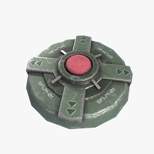 3D model Scifi land mine