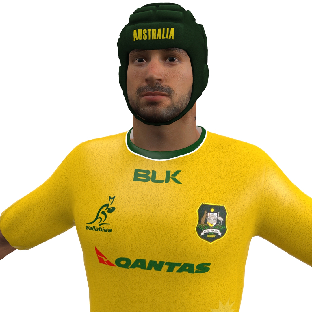 3d model of rugby player animations