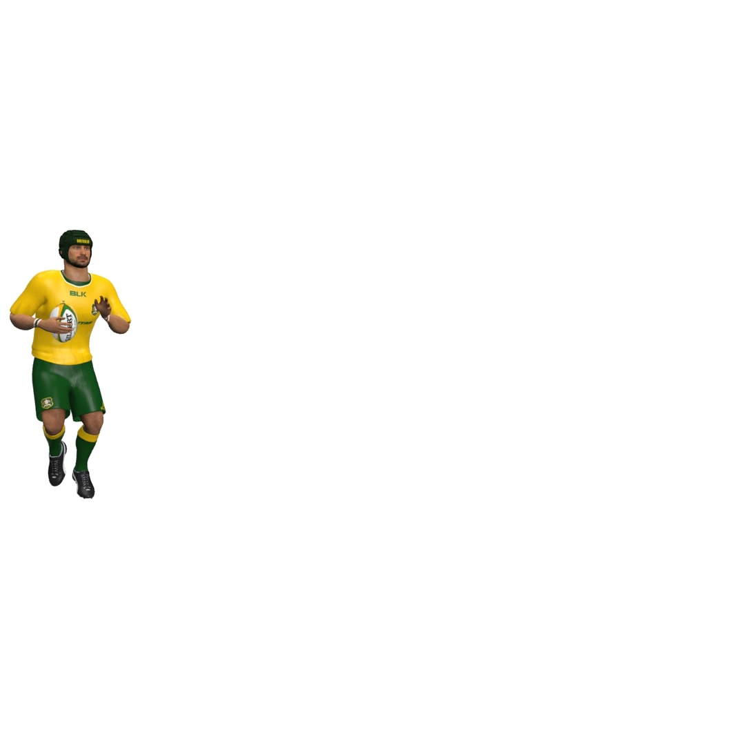 3d Model Of Rugby Player Animations