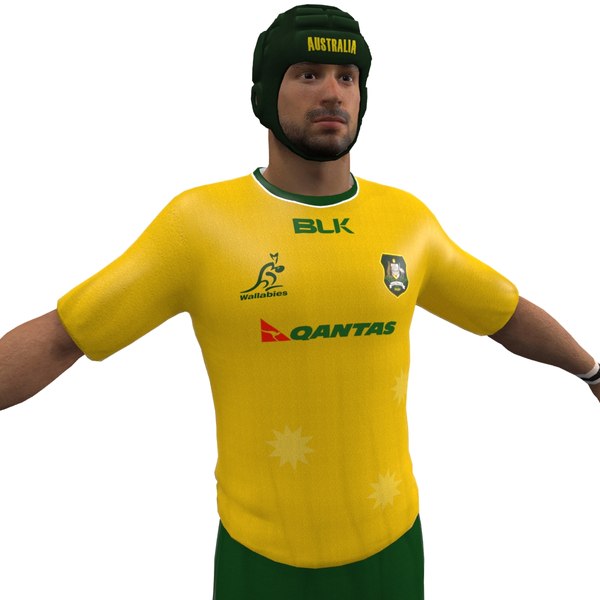 3d model of rugby player animations