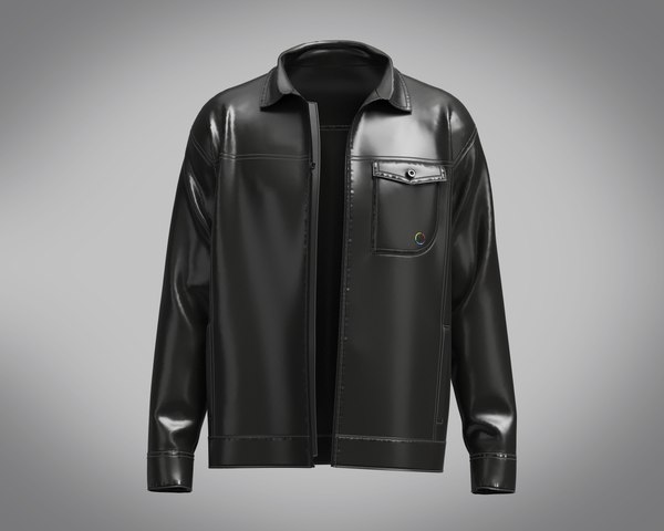 modelo 3d Leather Workwear Jacket - TurboSquid 1986976