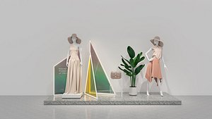 female clothing display model