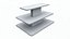 Table rectangulaire à trois niveaux