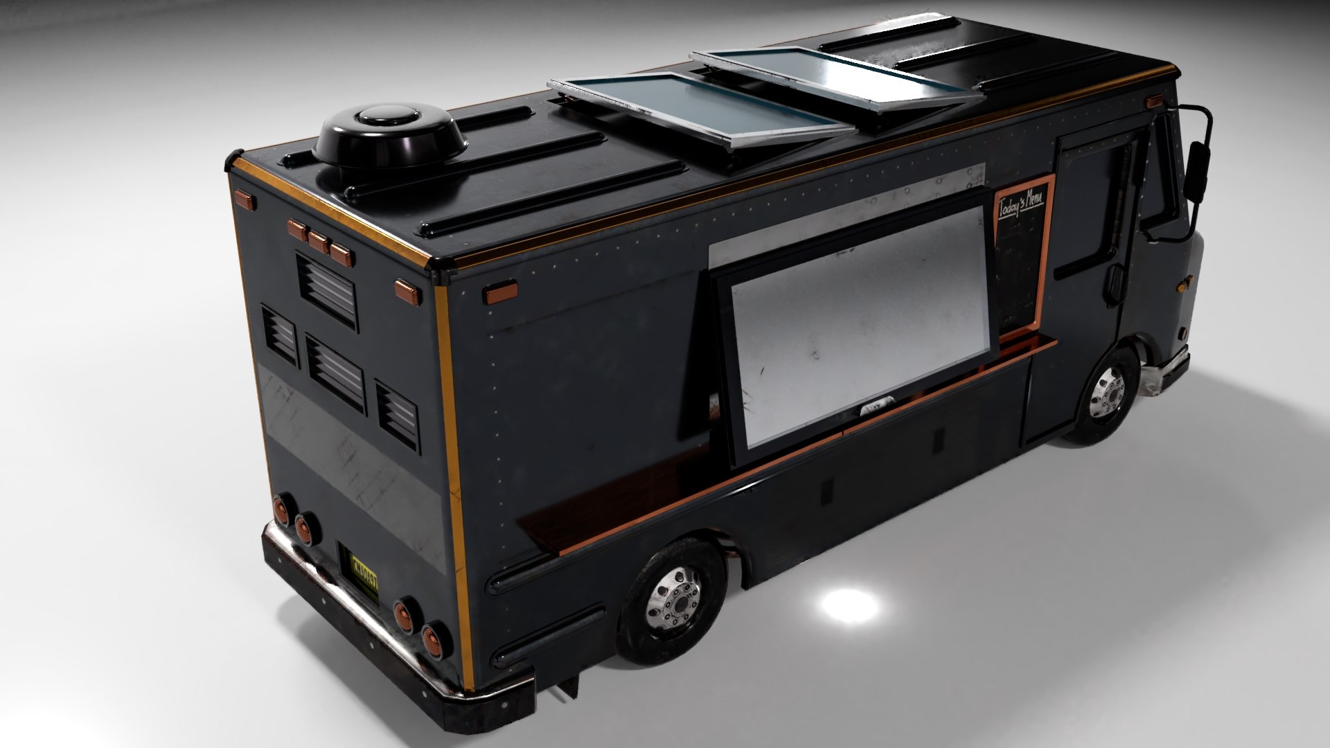 3D Black Food Truck - TurboSquid 1257970