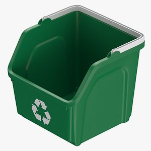 3D Recycling Bin Type 02 Empty Clean and Dirty