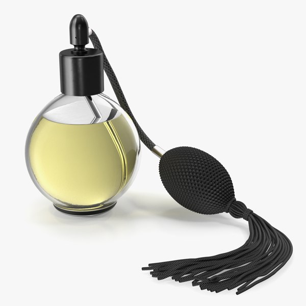 Frasco de perfume com bomba de mangueira preta Modelo 3D
