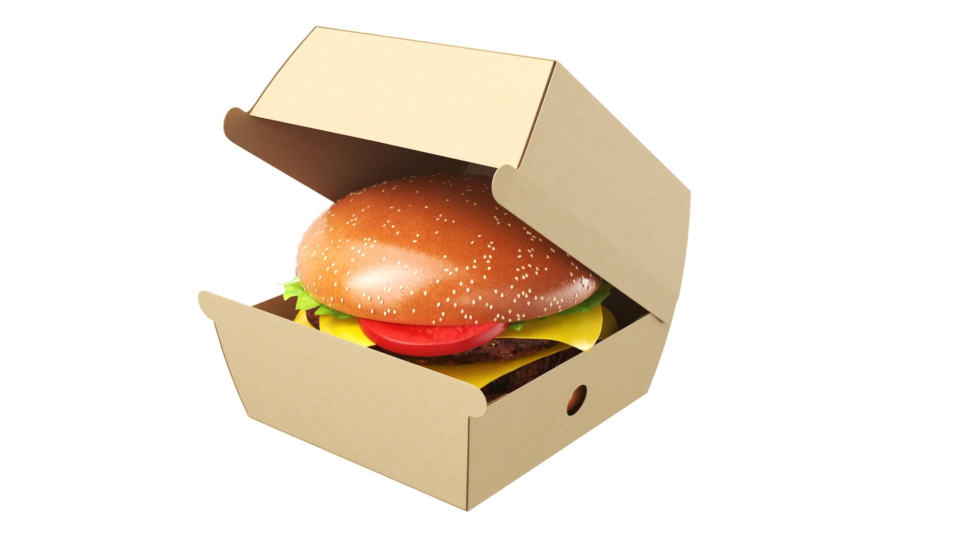 Detailed Burger Box 3D Model - TurboSquid 2198623
