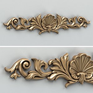 Carved decor horizontal 016
