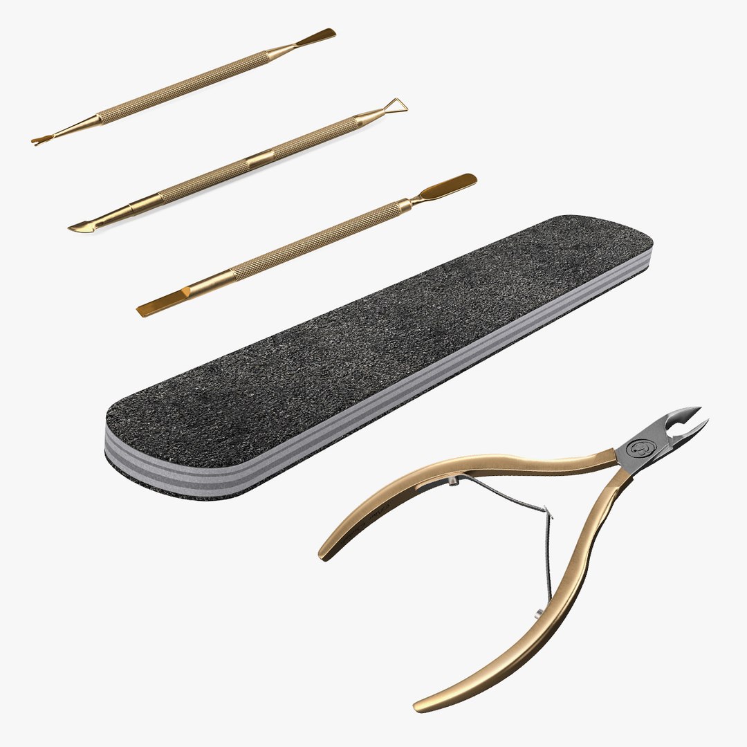 Manicure Tools Collection 3D model preview