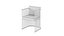 Silla de exterior para invernadero en acero inoxidable con recubrimiento de polvo blanco.