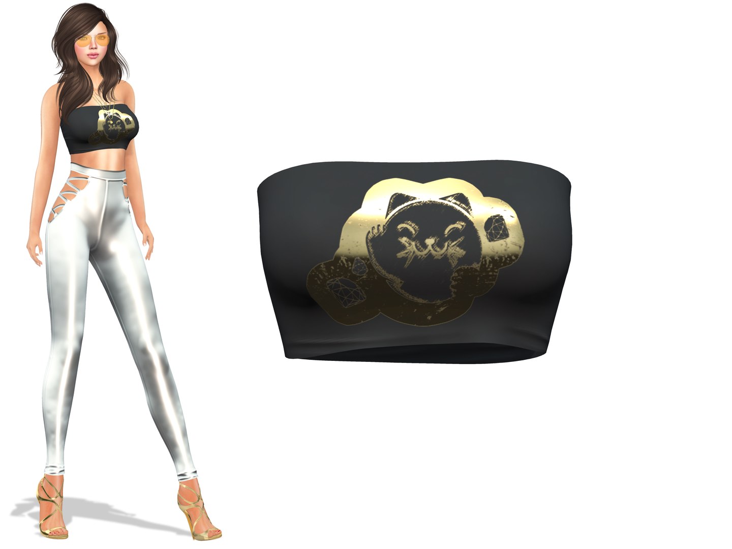 Gold Design Tube Top Model - TurboSquid 1885451