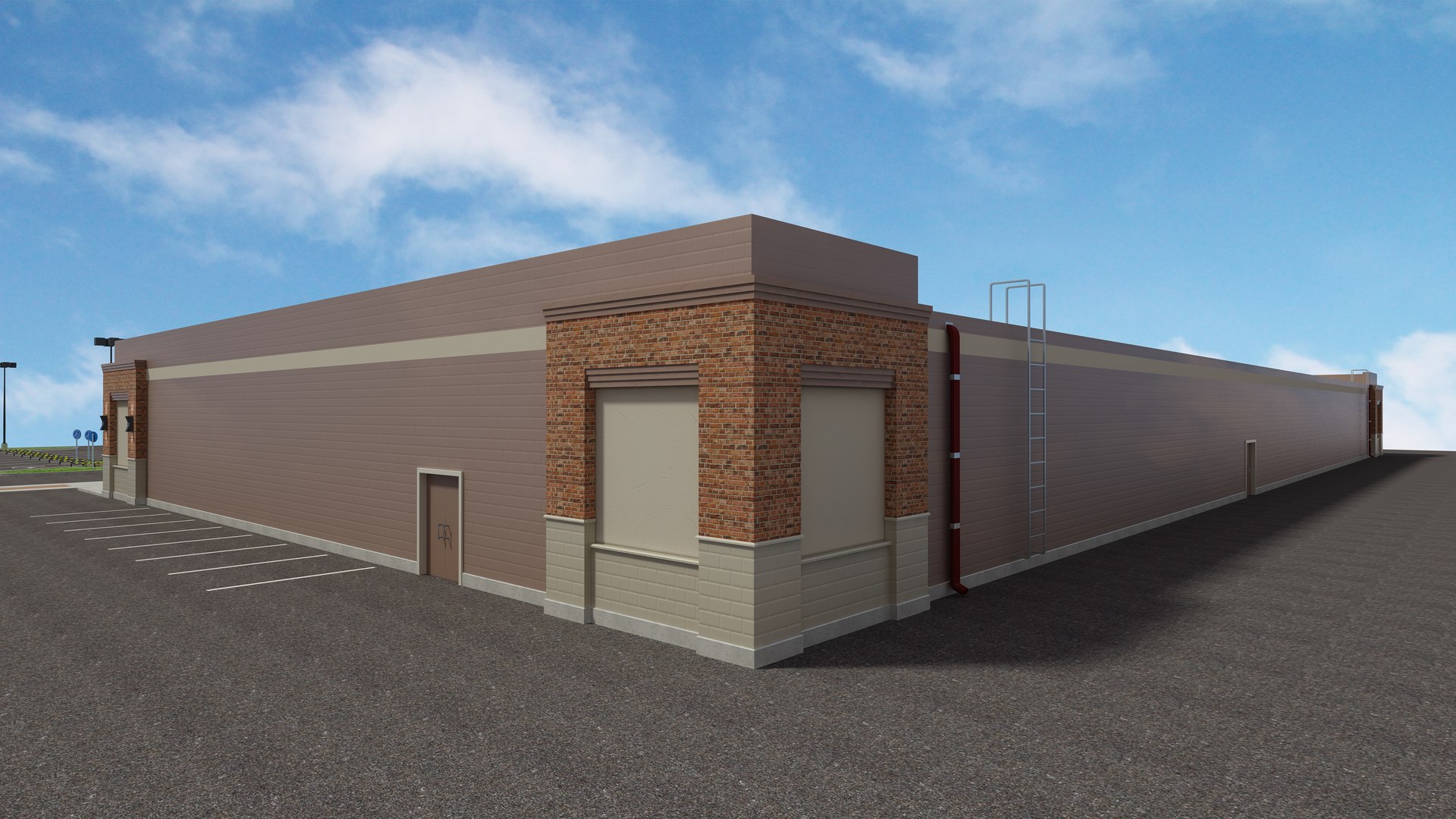 Retail Store Building 3D Model - TurboSquid 1970205
