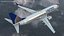 United Airlines Boeing 737 with Cockpit and Cabin Rigged for Maya 3D model