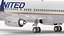 United Airlines Boeing 737 with Cockpit and Cabin Rigged for Maya 3D model