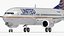 United Airlines Boeing 737 with Cockpit and Cabin Rigged for Maya 3D model