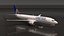 United Airlines Boeing 737 with Cockpit and Cabin Rigged for Maya 3D model