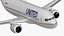 United Airlines Boeing 737 with Cockpit and Cabin Rigged for Maya 3D model