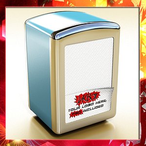 napkin dispenser 1 3d model