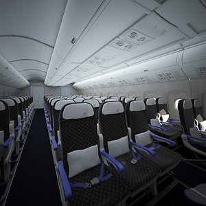 airplane cabin interior 3d model