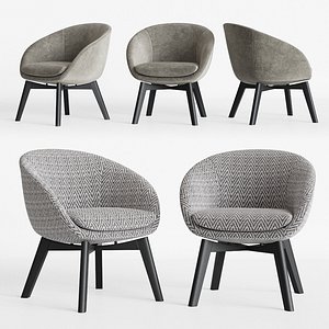 3D model minotti russell little lounge