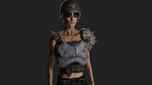 Strange Cyberpunk Soldier 3D model