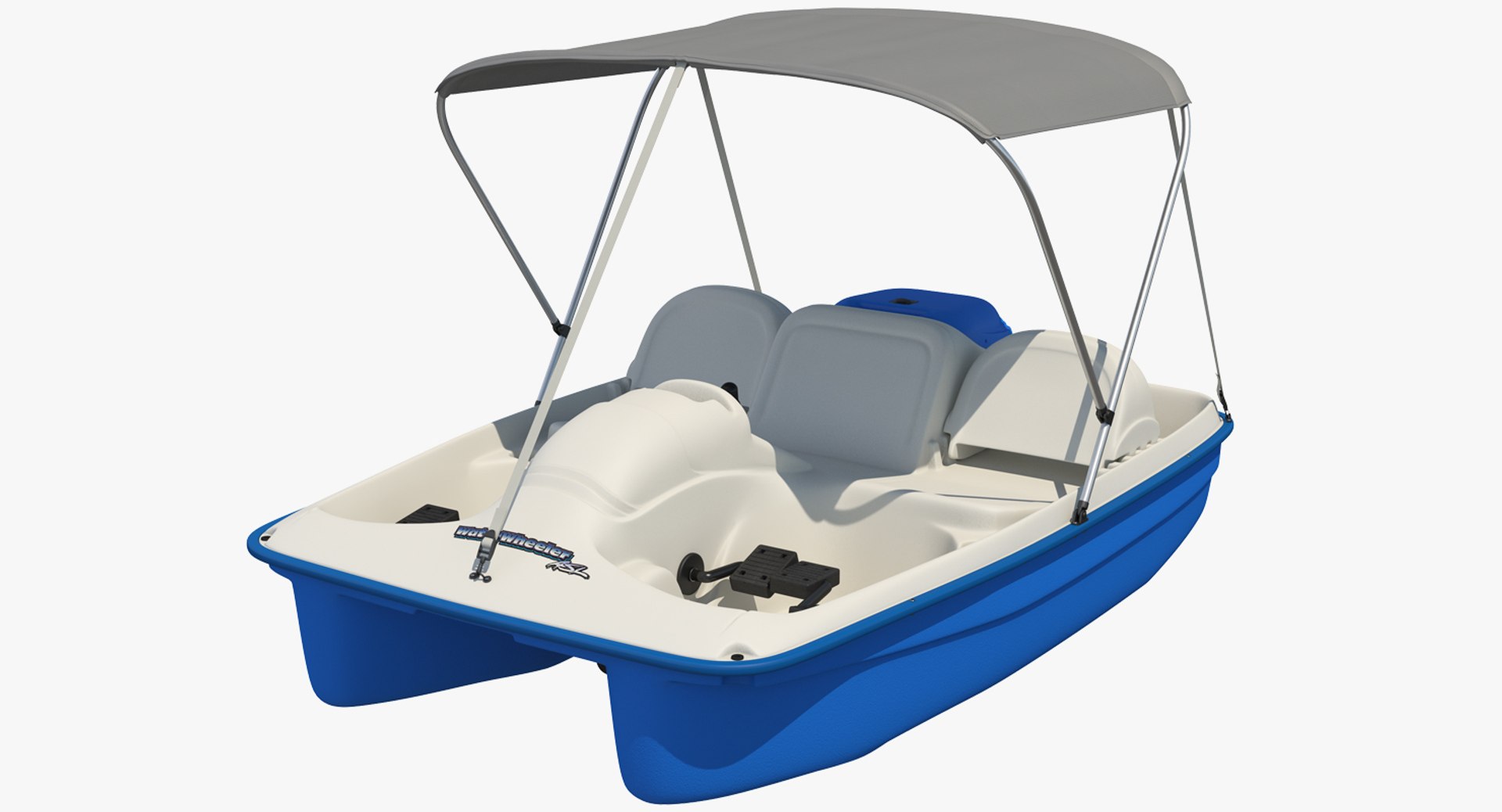 Pedal Boat with Canopy 3D model preview