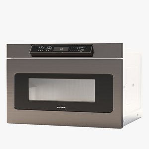 SHARP 24 IN. 1.2 CU. FT. 1000W Black Stainless Steel Microwave Drawer Oven