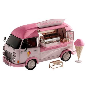 Ice Cream Pink Van
