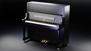 3D Kawai K600 Upright Piano