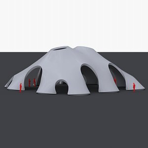 Organic Vaulted Pavilion Structure 01 model