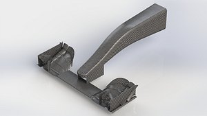 3D wing mercedes w06 f1 car