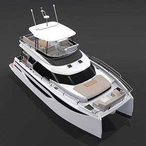 3D model Prestige M48 Catamaran  powercat