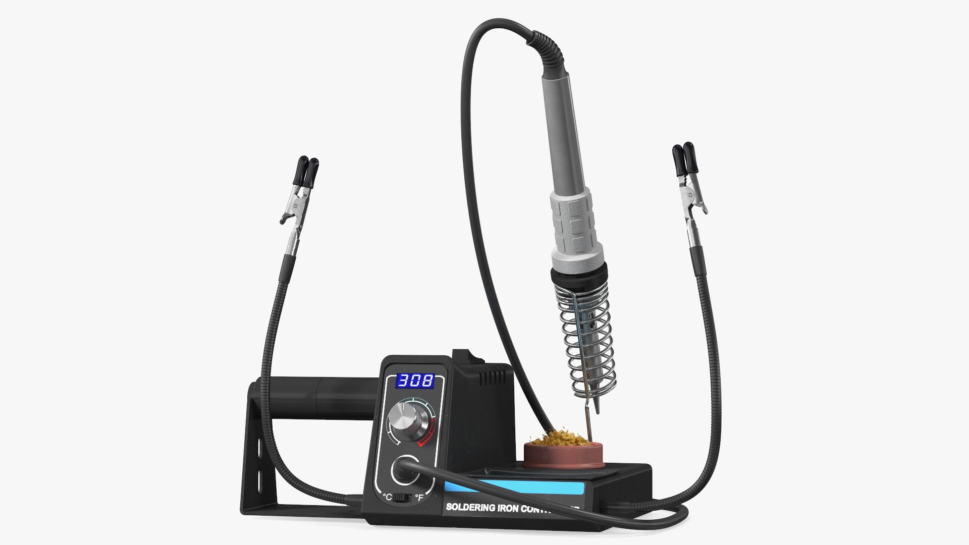 Digital Soldering Iron Station Set 3D model preview