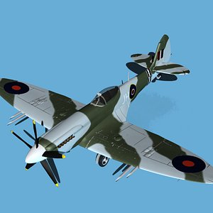 Supermarine Spitfire Mk XXII V02 RAF 3D model