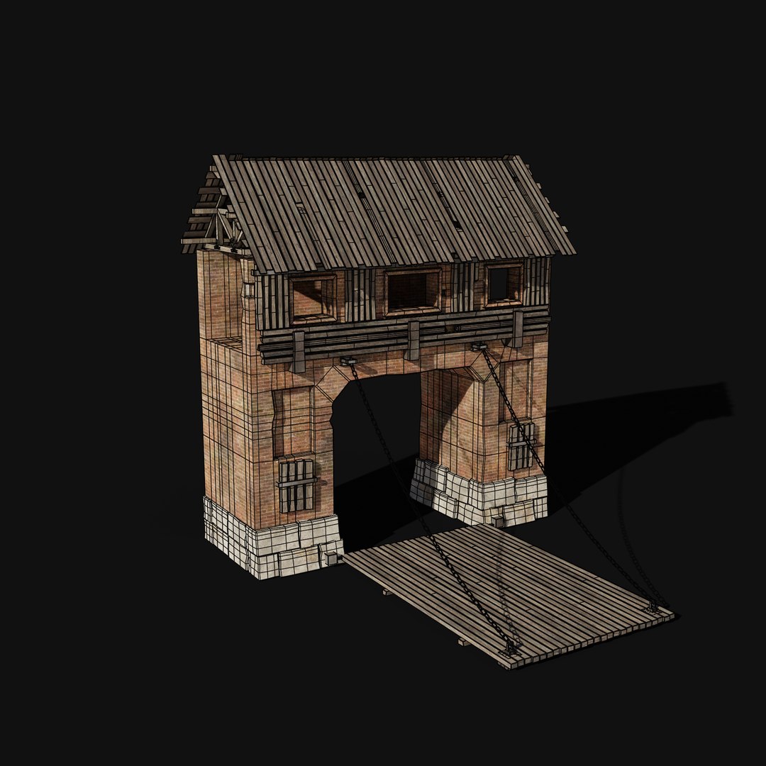 3D CASTLE MEDIEVAL WATCH TOWER WALLS WALL BUILDER COLLECTION AAA model ...