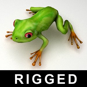 3dsmax rigged frog