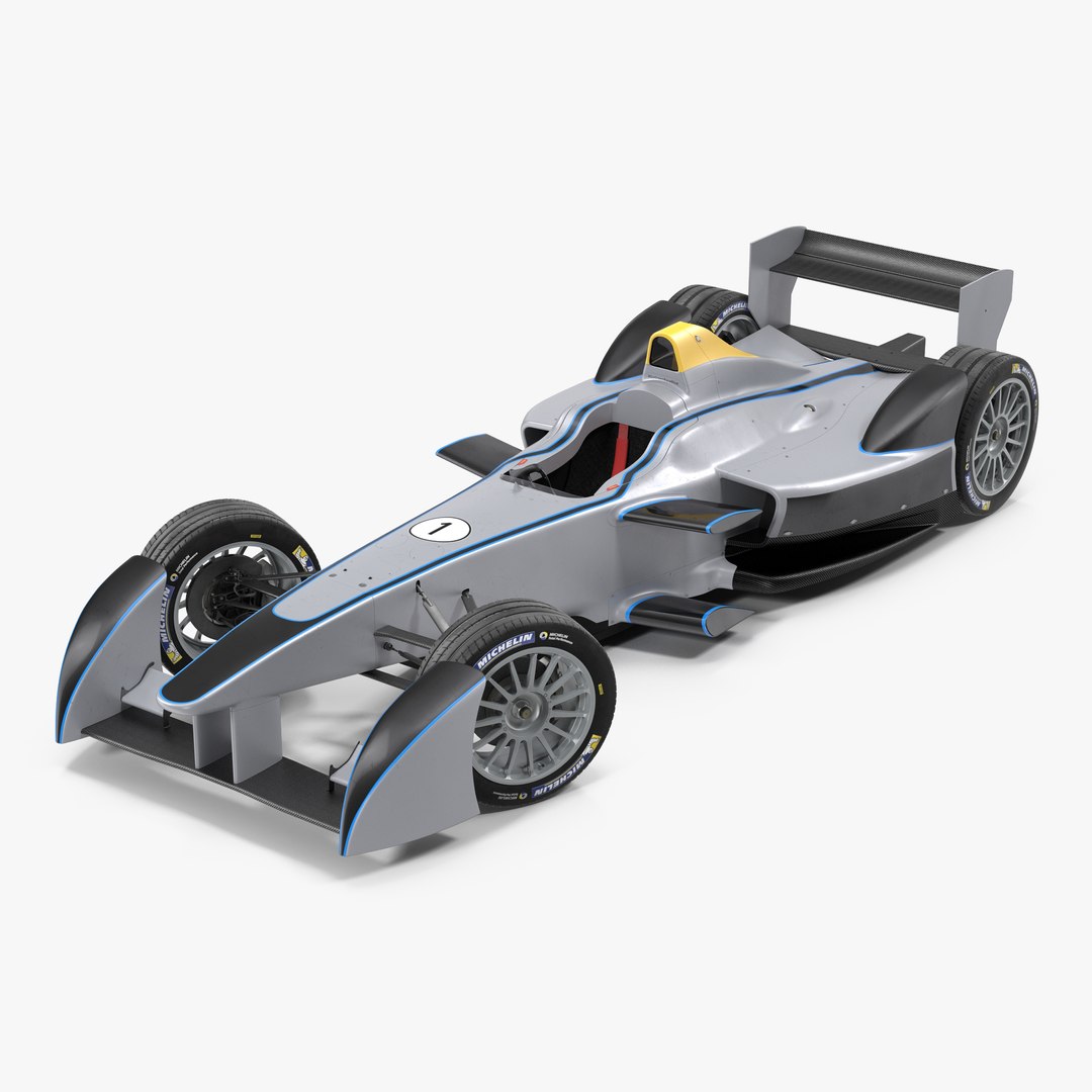 Formula E Race Car Generic 3 Rigged 3D Model 3D model preview