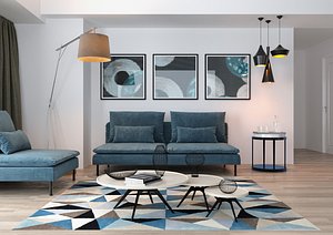 3D living room corona