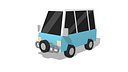 Cartoon Low Poly Van Car Vehicle Motor Truck