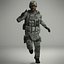 military male soldier 3d model