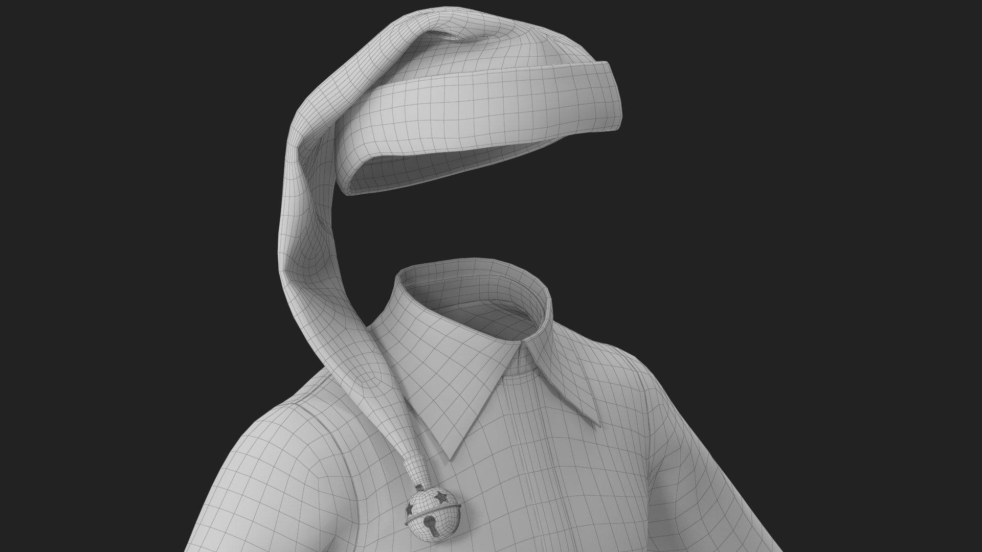 3D Christmas Elf Costume with Bells Male 3 model https://p.turbosquid.com/ts-thumb/Aq/6VN7be/Xa/wireframe_16/jpg/1754977046/1920x1080/fit_q87/5231d8a37667a3e598b98761fbaa3cb7984881a3/wireframe_16.jpg