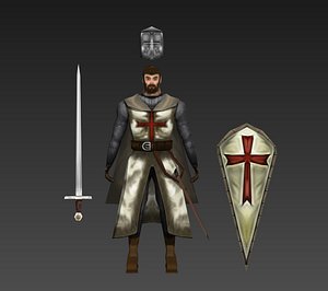 3d knight templar model