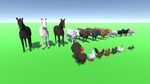 9t5 Low Poly Farm Animals