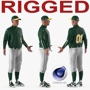 Baseball Player Rigged Generic 2 for Cinema 4D