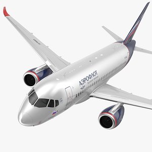 Sukhoi Superjet 100 with Saberlets Aeroflot Flight