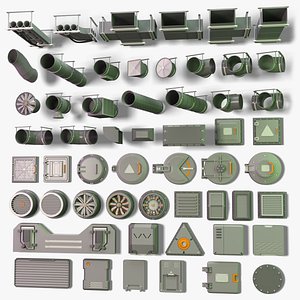 Industrial Kitbash - 8 - 55 pieces