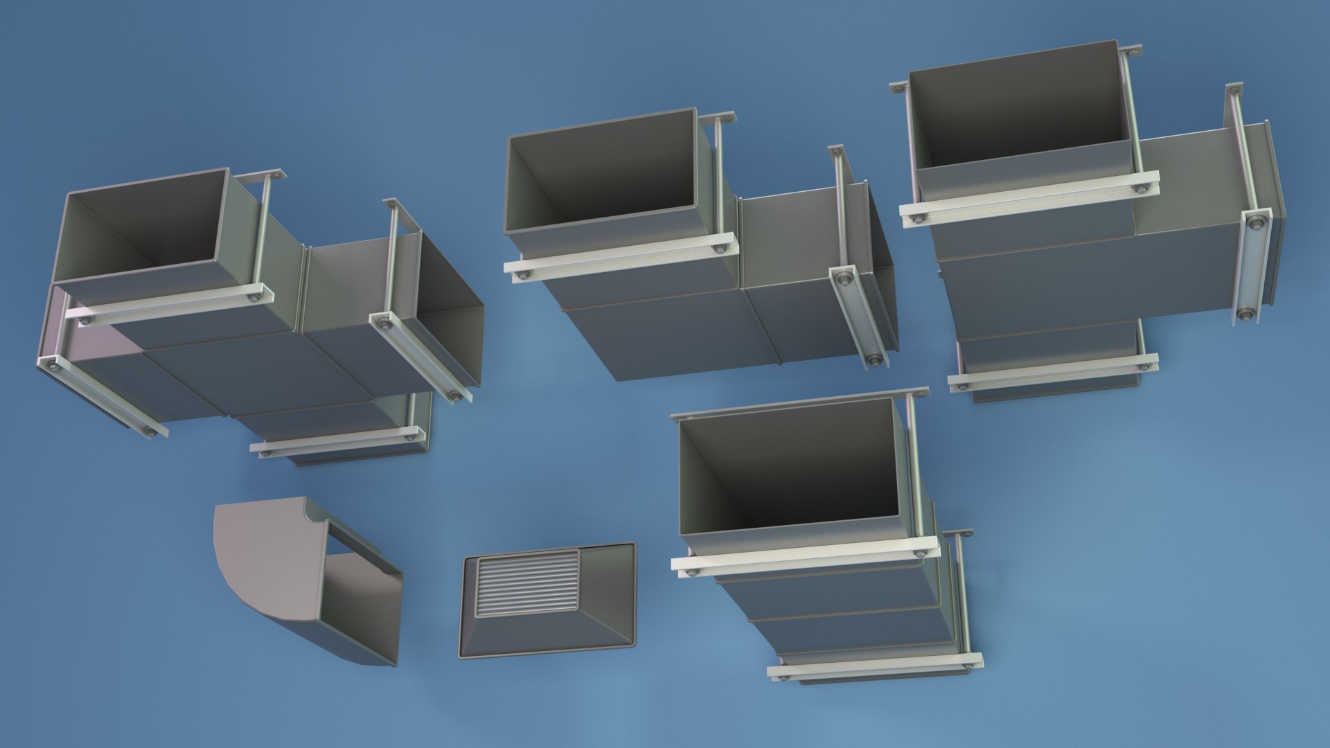 3D Industrial Kitbash - 8 - 55 Pieces - TurboSquid 2118360