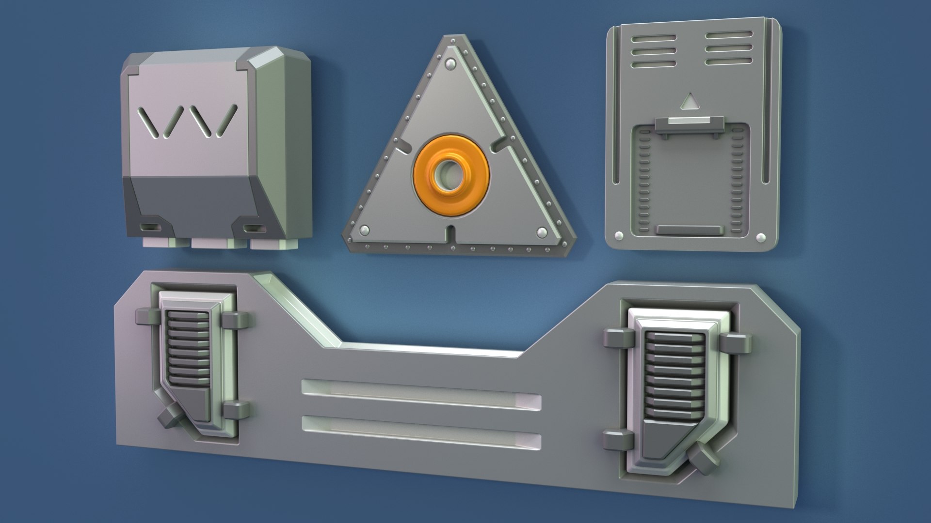3D Industrial Kitbash - 8 - 55 Pieces - TurboSquid 2118360